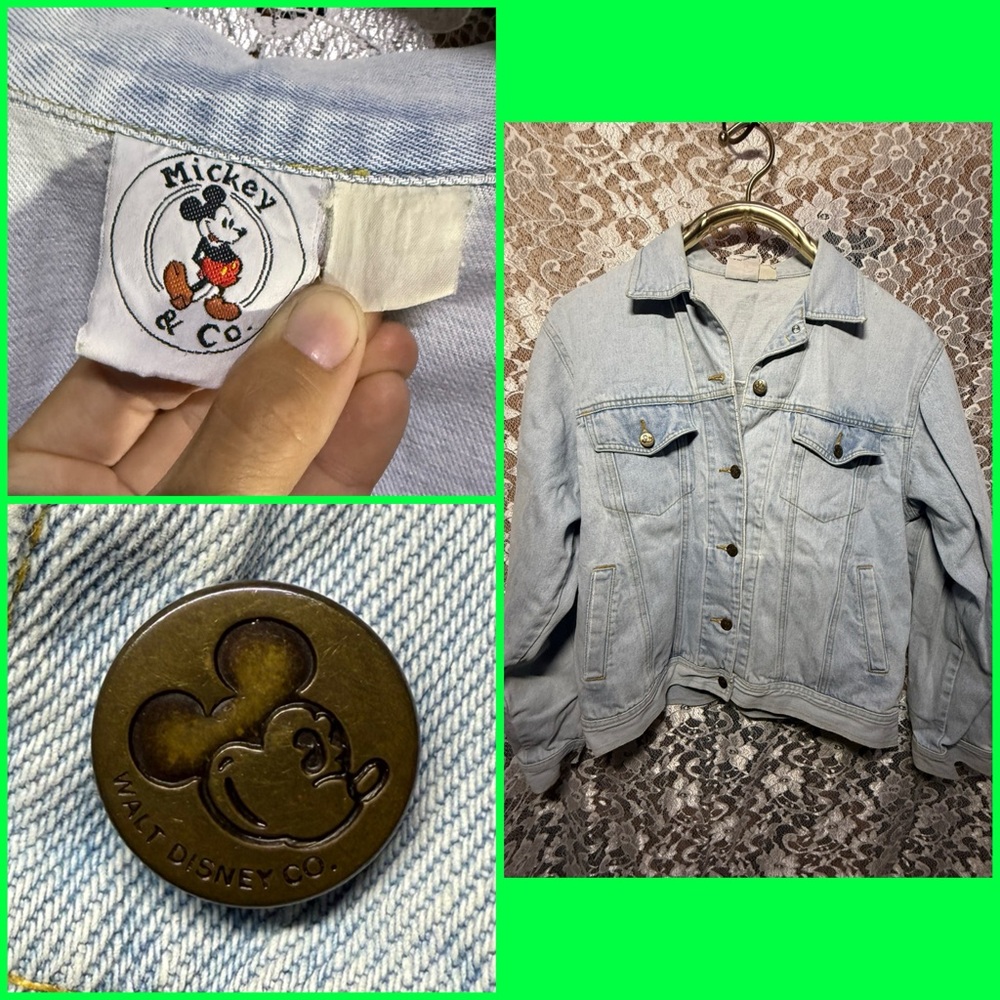 Disney Light Blue Jean Jacket with Mickey Mouse Details P2P 24”